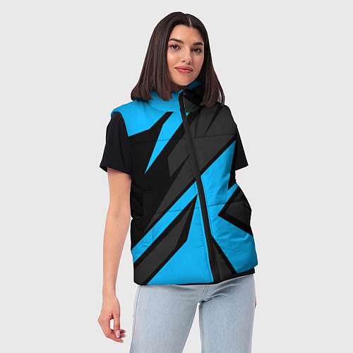 Женский жилет Geometry racing / 3D-Черный – фото 3