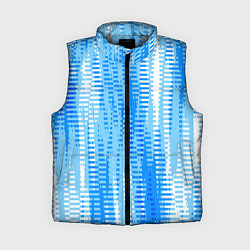 Женский жилет Бело-голубой полосатый