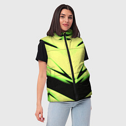 Женский жилет Geometry stripes кислотный стиль, цвет: 3D-красный — фото 2