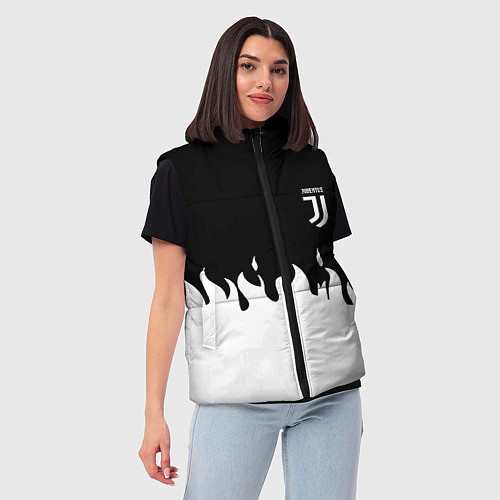 Женский жилет Juventus fire / 3D-Светло-серый – фото 3