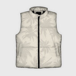 Женский жилет Бежевые пальмы паттерн