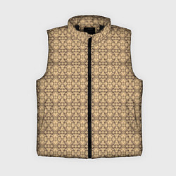 Женский жилет Светлый коричневый паттерн узорчатый, цвет: 3D-черный