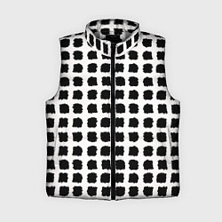 Женский жилет Лаконичные мазки квадраты, цвет: 3D-светло-серый