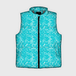 Женский жилет Бело-голубой паттерн квадратики, цвет: 3D-светло-серый