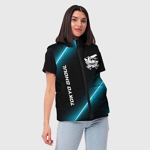 Женский жилет Tokyo Ghoul неоновые лампы / 3D-Черный – фото 3