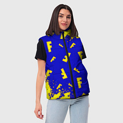 Женский жилет Fortnite краски неон, цвет: 3D-красный — фото 2