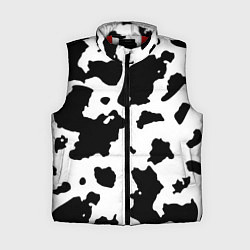 Женский жилет Черно белый коровий узор, цвет: 3D-красный