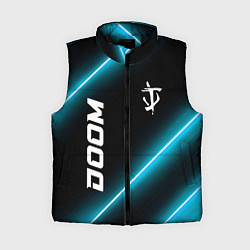 Женский жилет Doom неоновые лампы, цвет: 3D-черный