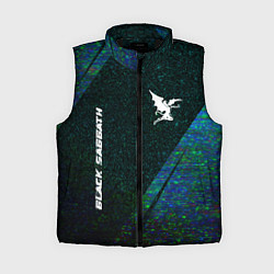 Женский жилет Black Sabbath glitch blue, цвет: 3D-черный