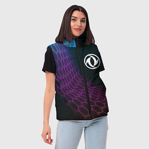 Женский жилет Dongfeng neon hexagon / 3D-Черный – фото 3