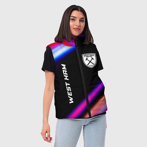 Женский жилет West Ham speed game lights / 3D-Черный – фото 3