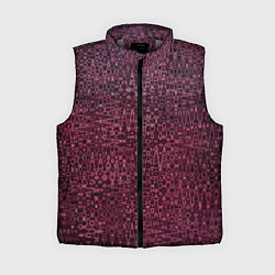Женский жилет Бордовая абстрактная рябь, цвет: 3D-светло-серый