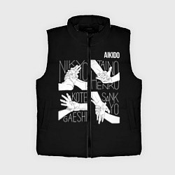 Женский жилет Айкидо - техника захвата кисти руки, цвет: 3D-черный