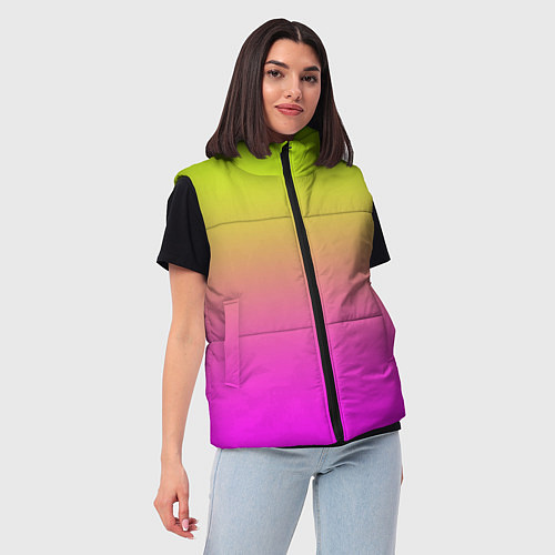 Женский жилет Градиент яркий / 3D-Черный – фото 3