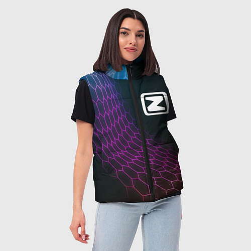 Женский жилет Zotye neon hexagon / 3D-Черный – фото 3