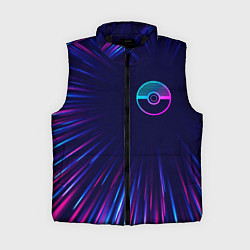 Женский жилет Pokemon neon blast lines, цвет: 3D-черный