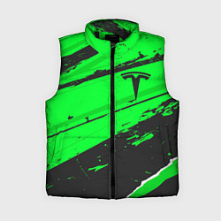 Женский жилет Tesla sport green, цвет: 3D-черный