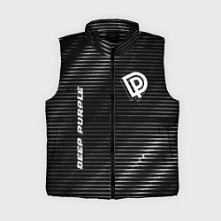 Женский жилет Deep Purple metal rock lines, цвет: 3D-черный