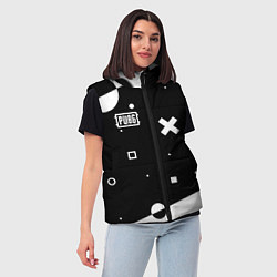 Женский жилет PUBG game pattern, цвет: 3D-светло-серый — фото 2