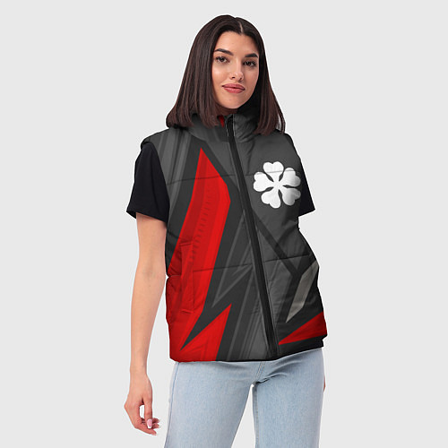 Женский жилет Black Clover red lines / 3D-Черный – фото 3