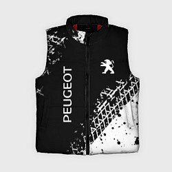 Женский жилет Пежо: следы от шин