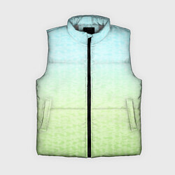 Женский жилет Tie-dye color gradient: blue-green, цвет: 3D-светло-серый