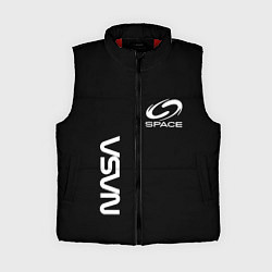 Женский жилет Nasa space logo white