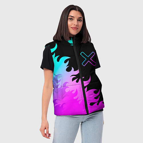 Женский жилет A Silent Voice неоновый огонь / 3D-Черный – фото 3