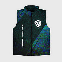 Женский жилет Deep Purple glitch blue, цвет: 3D-черный
