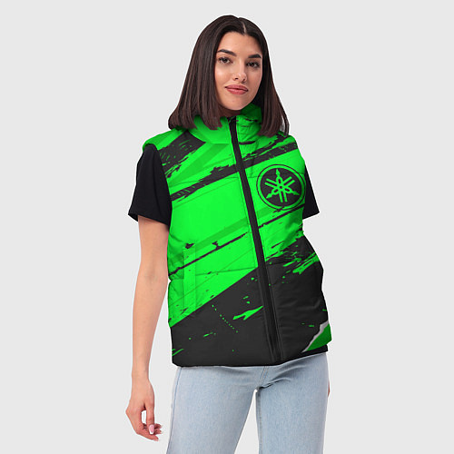 Женский жилет Yamaha sport green / 3D-Черный – фото 3