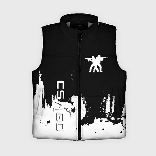 Женский жилет Контра белые лого / 3D-Светло-серый – фото 1