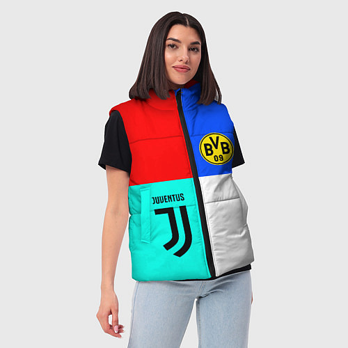 Женский жилет Juventus x Borussia / 3D-Красный – фото 3
