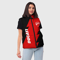Женский жилет Ducati - logo, цвет: 3D-черный — фото 2