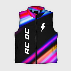 Женский жилет AC DC neon rock lights, цвет: 3D-черный