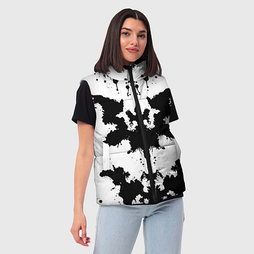 Женский жилет Психоделический тест Роршаха / 3D-Черный – фото 3