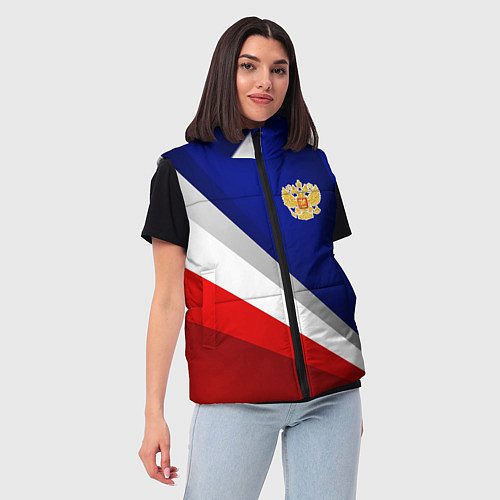 Женский жилет Россия - униформа федерации / 3D-Черный – фото 3