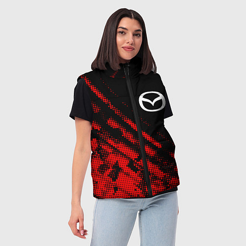 Женский жилет Mazda sport grunge / 3D-Красный – фото 3
