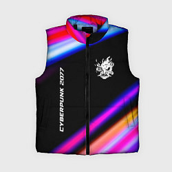 Женский жилет Cyberpunk 2077 speed game lights, цвет: 3D-черный