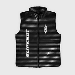 Женский жилет Slipknot metal rock lines, цвет: 3D-черный