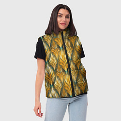 Женский жилет Золото осени травинки, цвет: 3D-светло-серый — фото 2
