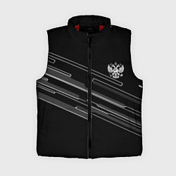 Женский жилет Герб РФ полосы геометрия