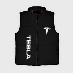 Женский жилет Tesla logo white