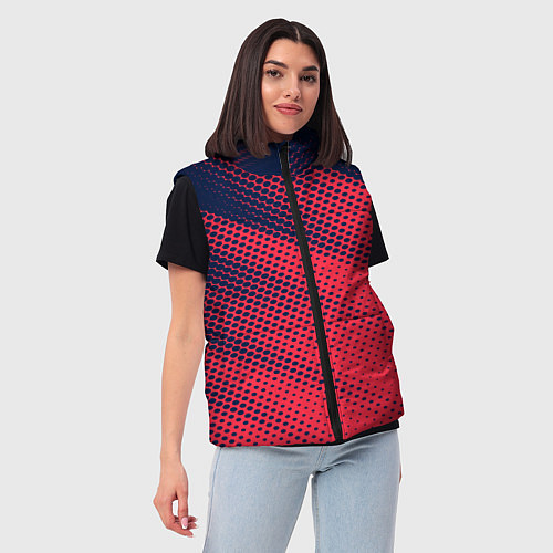 Женский жилет Яркий абстрактный узор для спорта / 3D-Черный – фото 3
