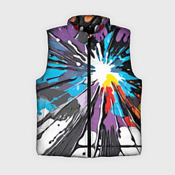 Женский жилет Кляксы краски - абстракция