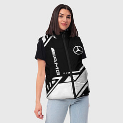 Женский жилет Mercedes bens geometry, цвет: 3D-красный — фото 2