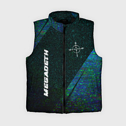 Женский жилет Megadeth glitch blue, цвет: 3D-черный