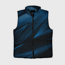 Женский жилет Geometry stripes blue neon, цвет: 3D-черный