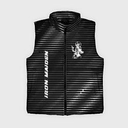 Женский жилет Iron Maiden metal rock lines, цвет: 3D-черный