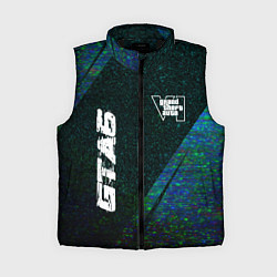 Женский жилет GTA6 glitch blue, цвет: 3D-черный