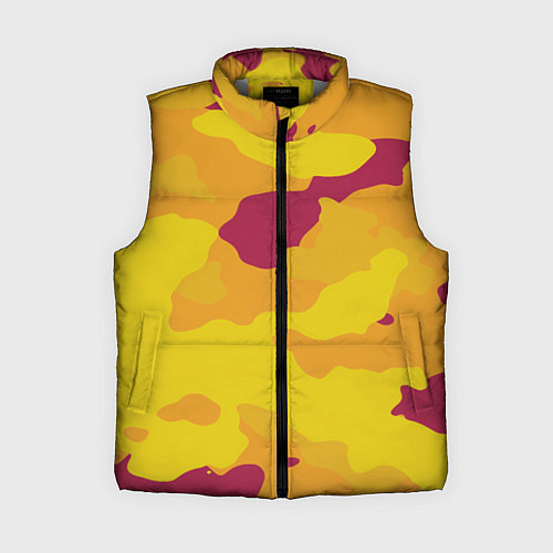 Женский жилет Камуфляж золото текстура / 3D-Светло-серый – фото 1